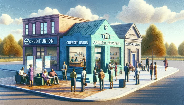 Residents in Mississippi exploring financial alternatives like credit unions and community support under a clear sky.